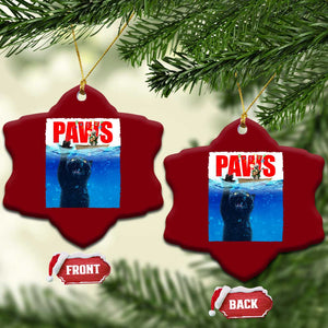 Funny Black Cat Ceramic Ornament PAWS Parody Kitten Mouse Humorous TS14 Print Your Wear