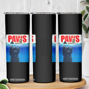 Funny Black Cat Skinny Tumbler PAWS Parody Kitten Mouse Humorous TS14 Print Your Wear