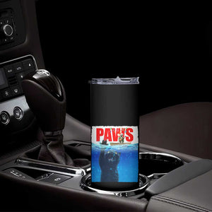Funny Black Cat Skinny Tumbler PAWS Parody Kitten Mouse Humorous TS14 Print Your Wear