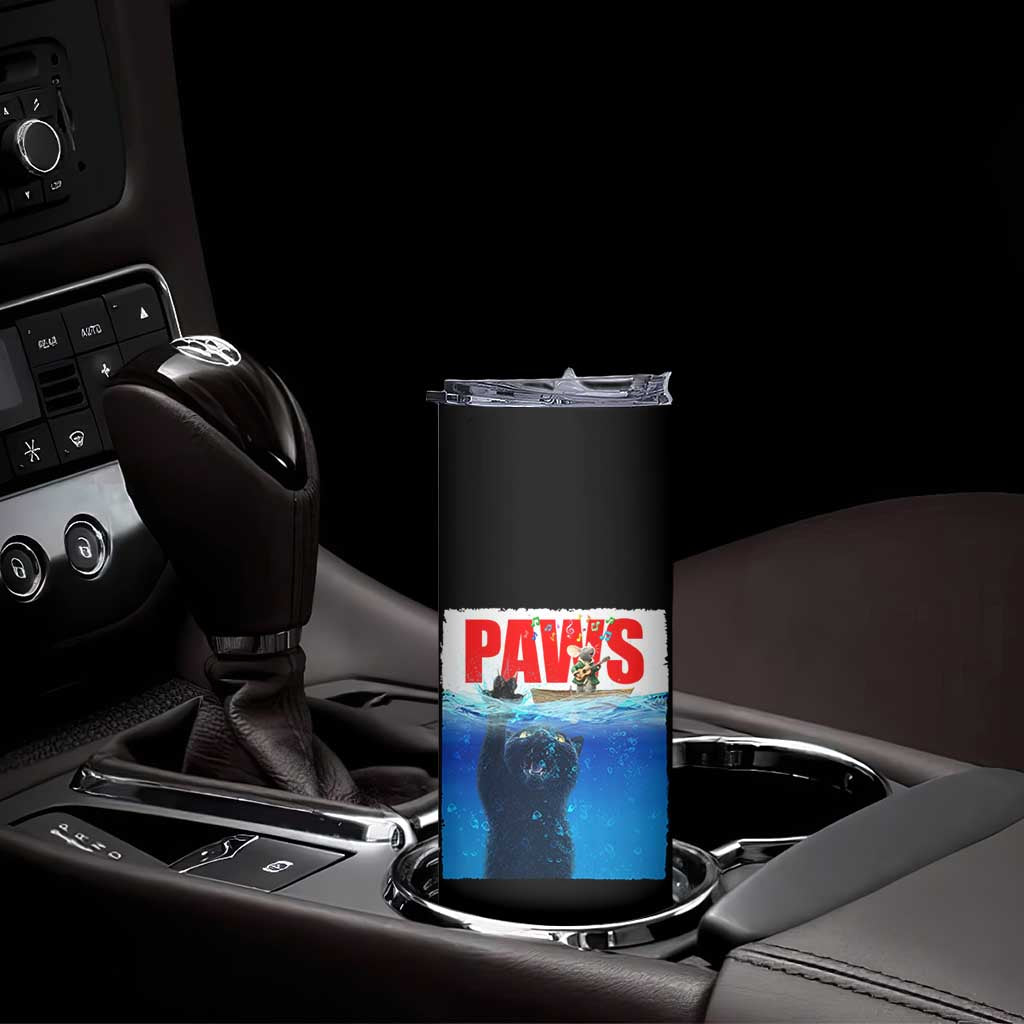 Funny Black Cat Skinny Tumbler PAWS Parody Kitten Mouse Humorous TS14 Print Your Wear
