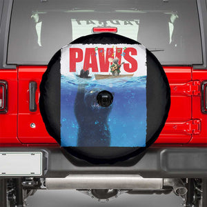 Funny Black Cat Spare Tire Cover PAWS Parody Kitten Mouse Humorous TS14 Black Print Your Wear