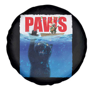 Funny Black Cat Spare Tire Cover PAWS Parody Kitten Mouse Humorous TS14 Print Your Wear