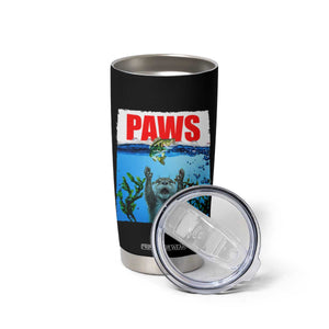 Paws Parody Tumbler Cup Otter Chasing Bass Fish Ocean TS14 Print Your Wear