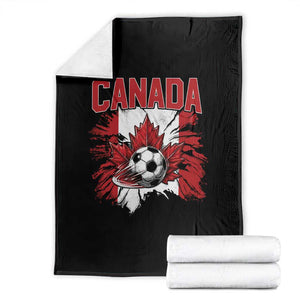 Canada Soccer Fan Throw Blanket Canadian Football Game Day Suppoter