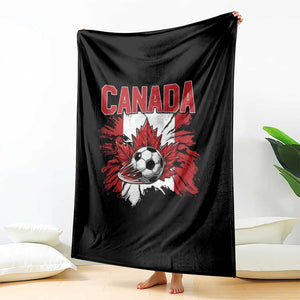 Canada Soccer Fan Throw Blanket Canadian Football Game Day Suppoter