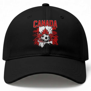 Canada Soccer Fan Baseball Cap Canadian Football Game Day Suppoter