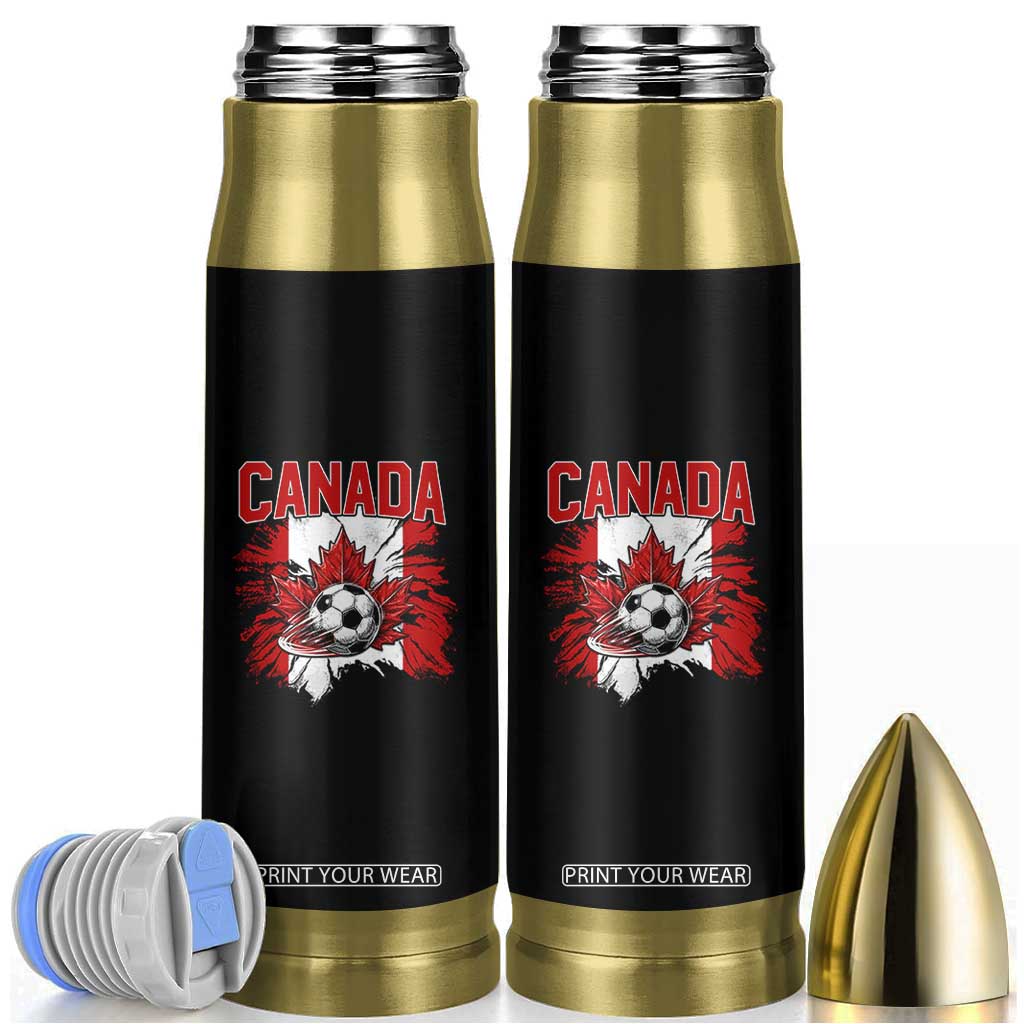 Canada Soccer Fan Bullet Tumbler Canadian Football Game Day Suppoter TS14 Black Print Your Wear