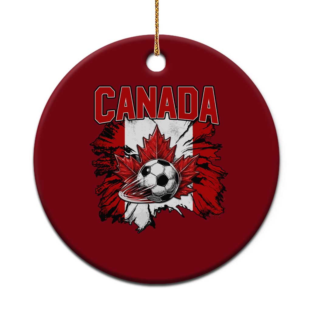Canada Soccer Fan Ceramic Ornament Canadian Football Game Day Suppoter
