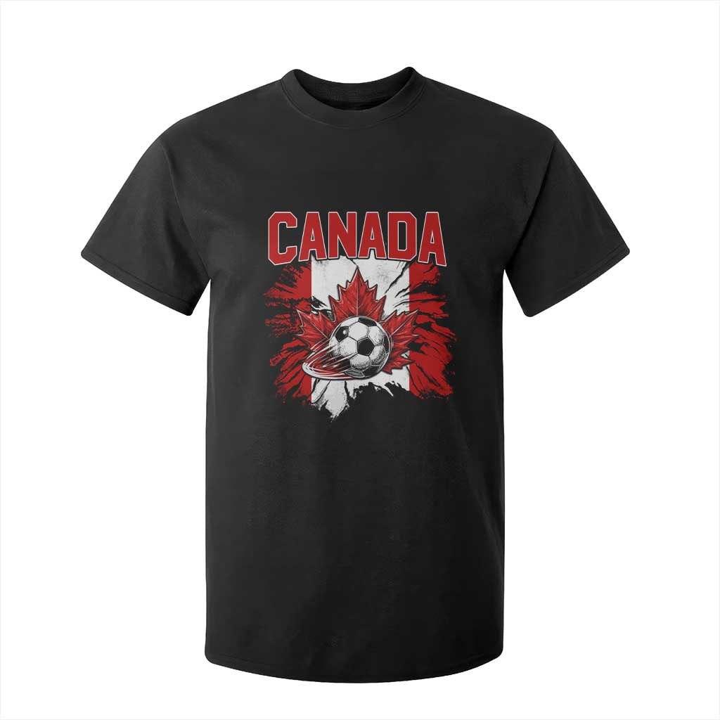 Canada Soccer Fan T Shirt For Kid Canadian Football Game Day Suppoter