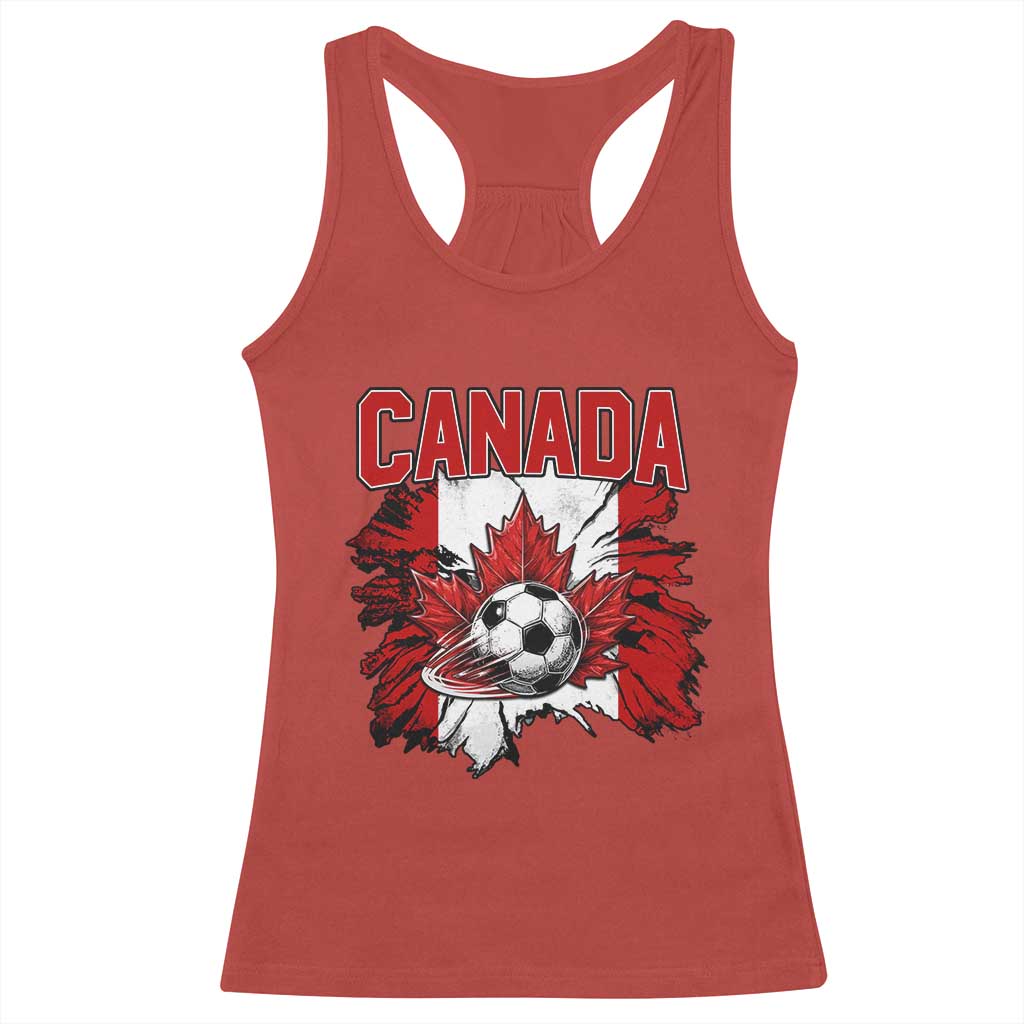 Canada Soccer Fan Racerback Tank Top Canadian Football Game Day Suppoter TS14 Red Print Your Wear