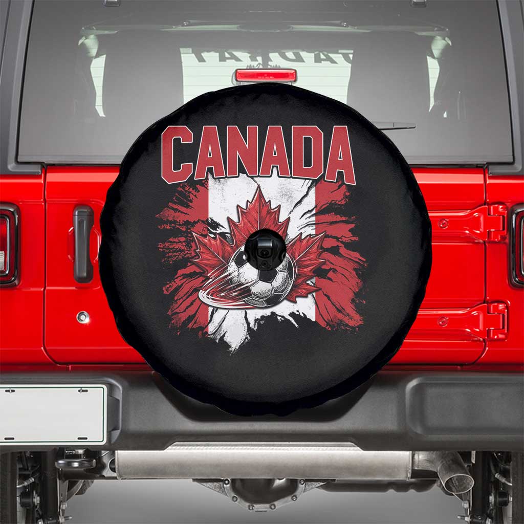 Canada Soccer Fan Spare Tire Cover Canadian Football Game Day Suppoter
