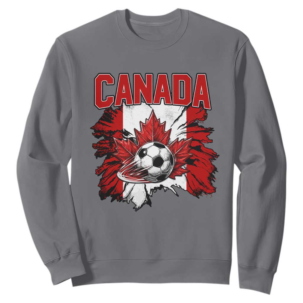 Canada Soccer Fan Sweatshirt Canadian Football Game Day Suppoter