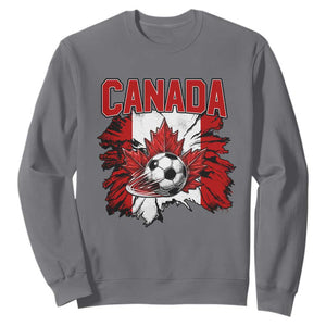 Canada Soccer Fan Sweatshirt Canadian Football Game Day Suppoter