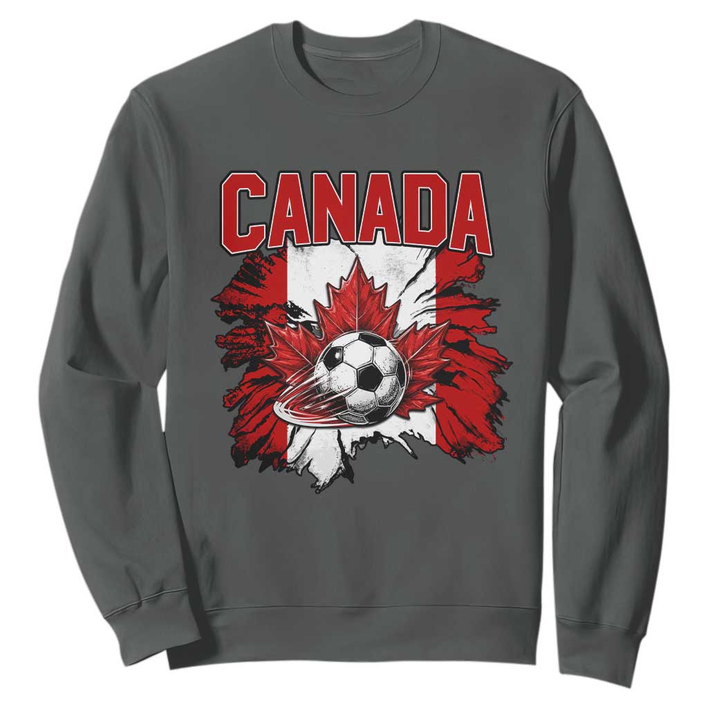 Canada Soccer Fan Sweatshirt Canadian Football Game Day Suppoter