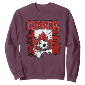 Canada Soccer Fan Sweatshirt Canadian Football Game Day Suppoter