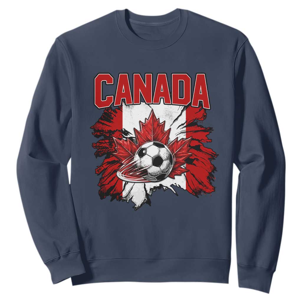 Canada Soccer Fan Sweatshirt Canadian Football Game Day Suppoter