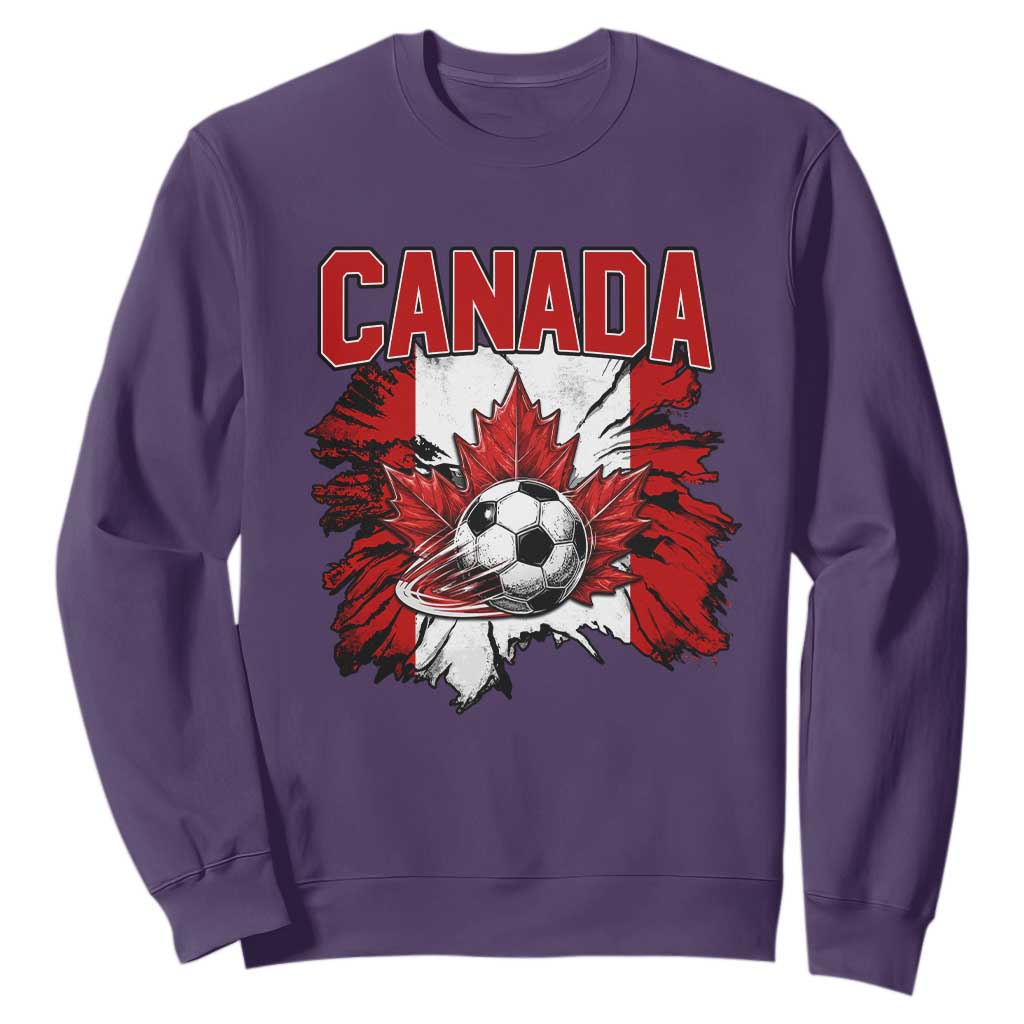 Canada Soccer Fan Sweatshirt Canadian Football Game Day Suppoter