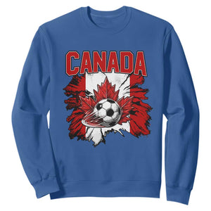 Canada Soccer Fan Sweatshirt Canadian Football Game Day Suppoter
