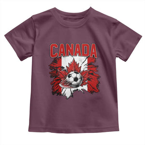 Canada Soccer Fan Toddler T Shirt Canadian Football Game Day Suppoter