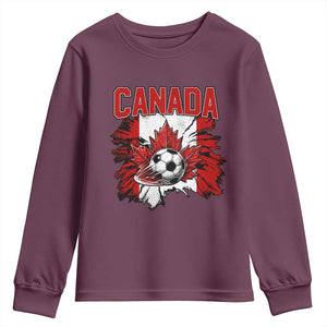 Canada Soccer Fan Youth Sweatshirt Canadian Football Game Day Suppoter