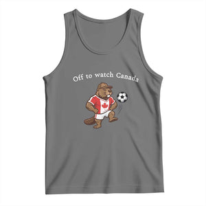 Off to Watch Canada Tank Top Patriotic Canadian Beaver Football Soccer Fan Gift