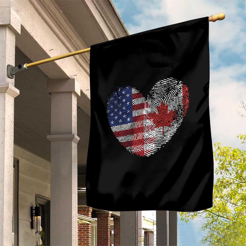 Half Canadian Half American USA Flag Canada America Garden Flag