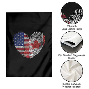 Half Canadian Half American USA Flag Canada America Garden Flag