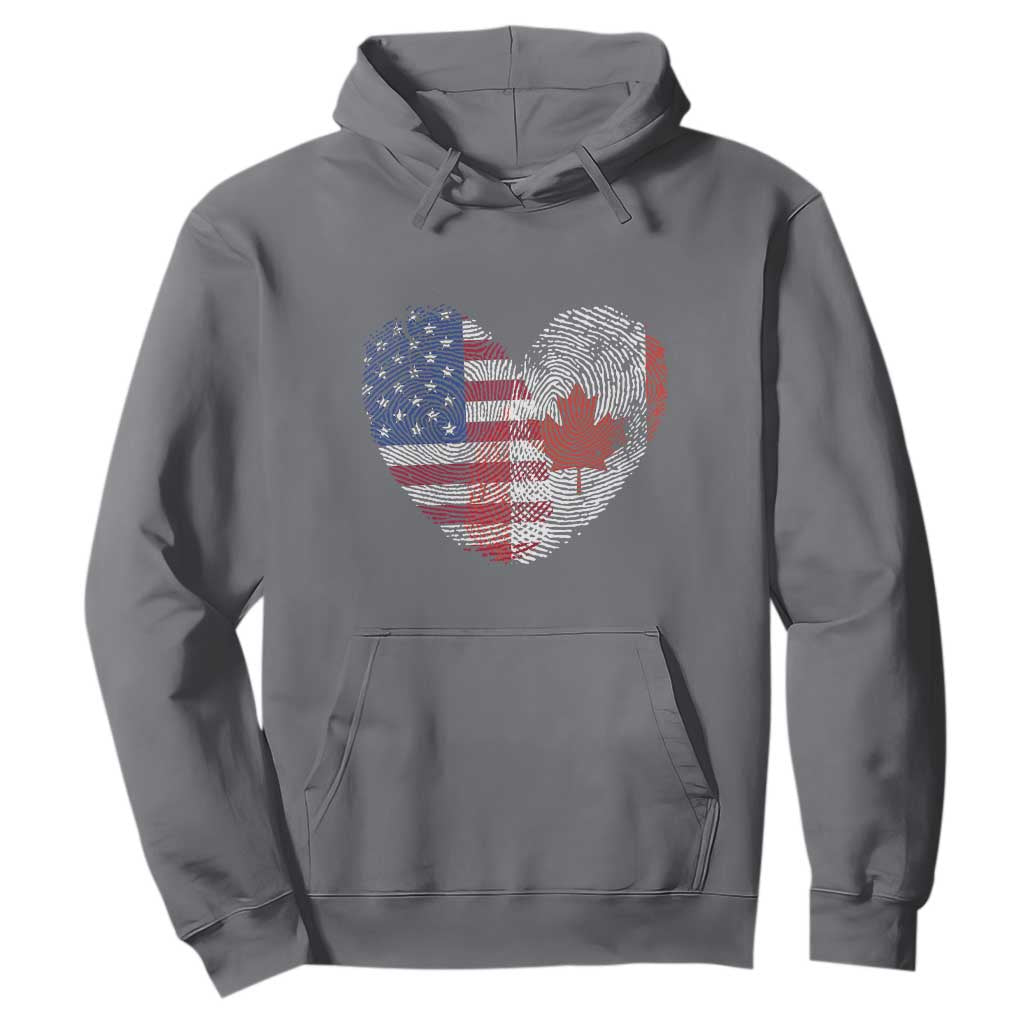 Half Canadian Half American USA Flag Canada America Hoodie