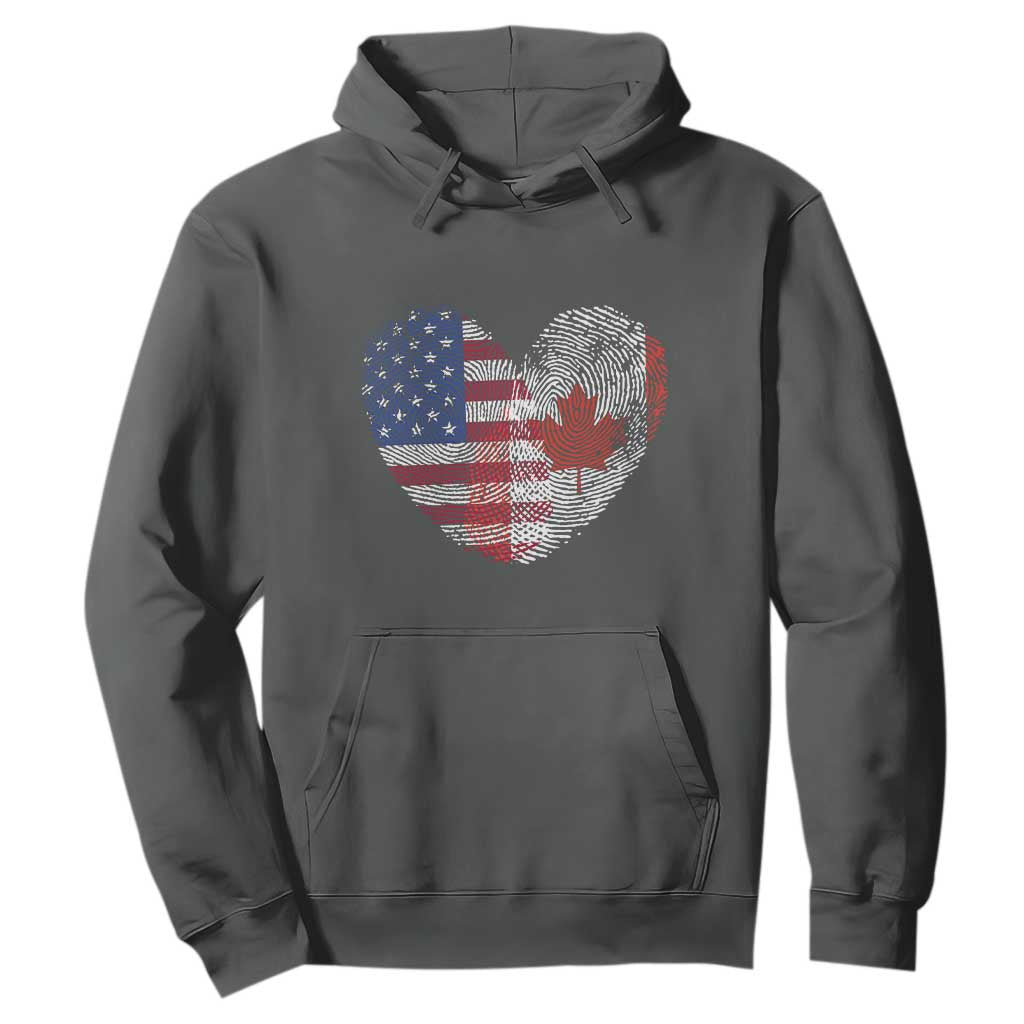 Half Canadian Half American USA Flag Canada America Hoodie