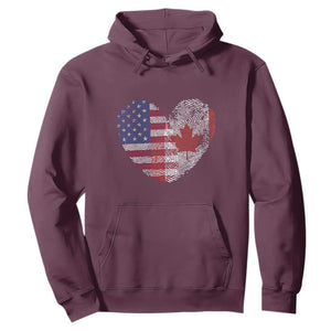 Half Canadian Half American USA Flag Canada America Hoodie