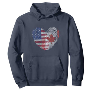 Half Canadian Half American USA Flag Canada America Hoodie