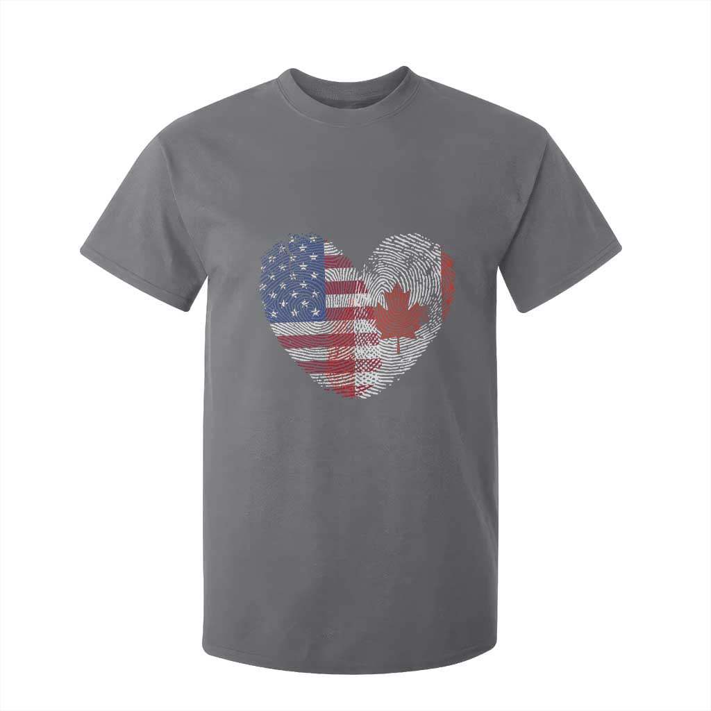 Half Canadian Half American USA Flag Canada America T Shirt For Kid