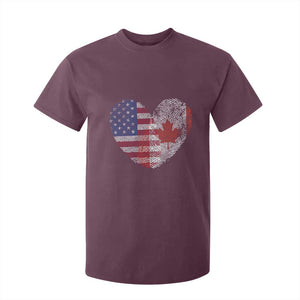 Half Canadian Half American USA Flag Canada America T Shirt For Kid