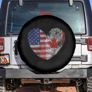 Half Canadian Half American USA Flag Canada America Spare Tire Cover