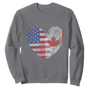 Half Canadian Half American USA Flag Canada America Sweatshirt