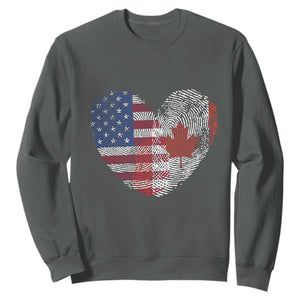 Half Canadian Half American USA Flag Canada America Sweatshirt
