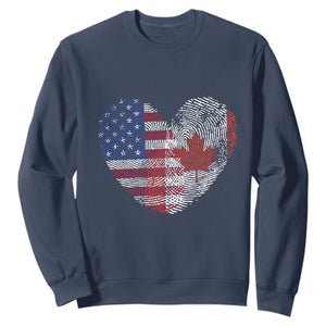 Half Canadian Half American USA Flag Canada America Sweatshirt
