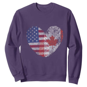 Half Canadian Half American USA Flag Canada America Sweatshirt