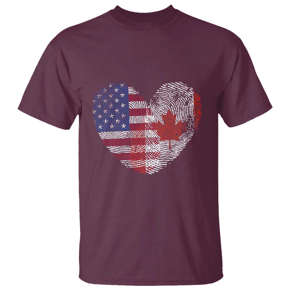 Half Canadian Half American USA Flag Canada America T Shirt