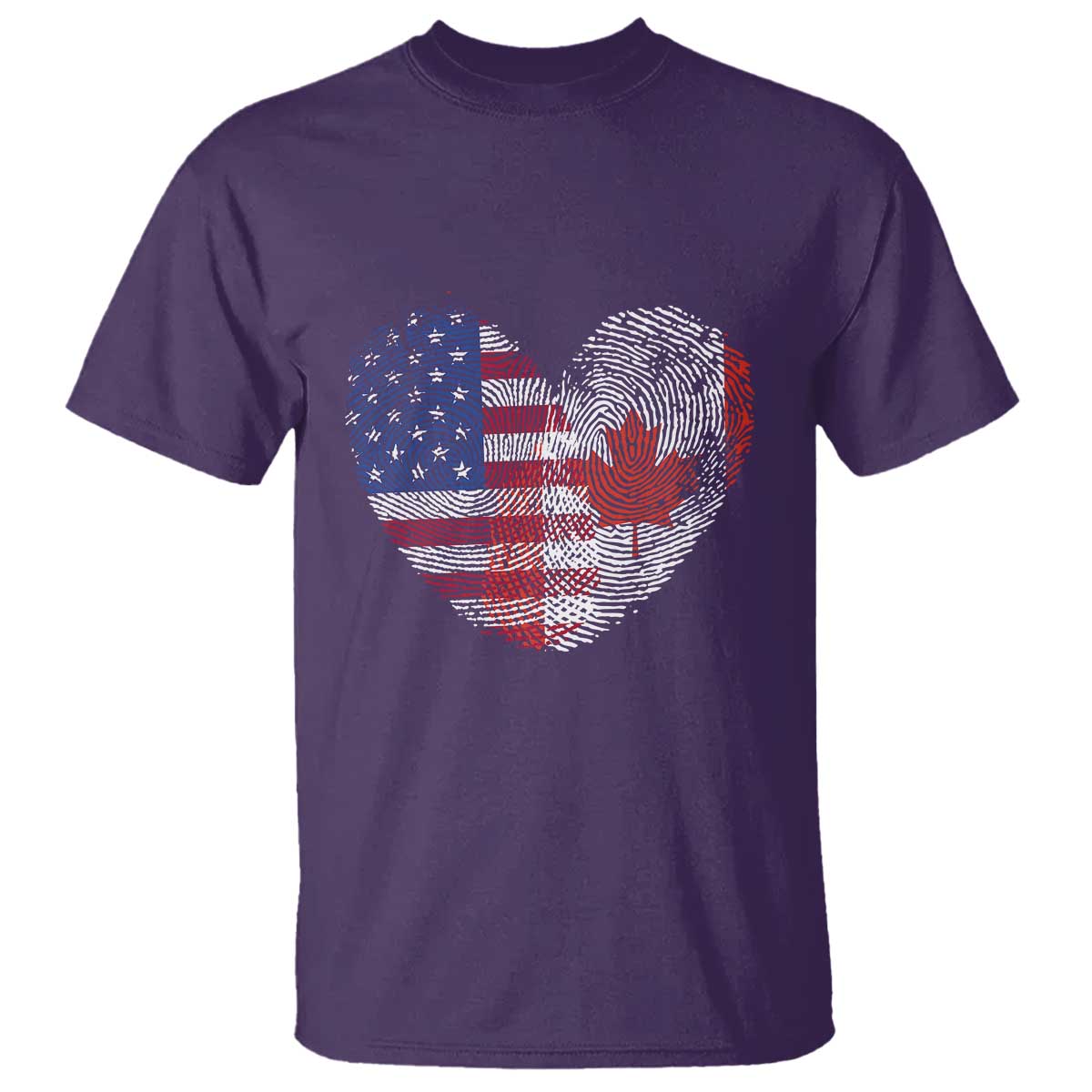 Half Canadian Half American USA Flag Canada America T Shirt