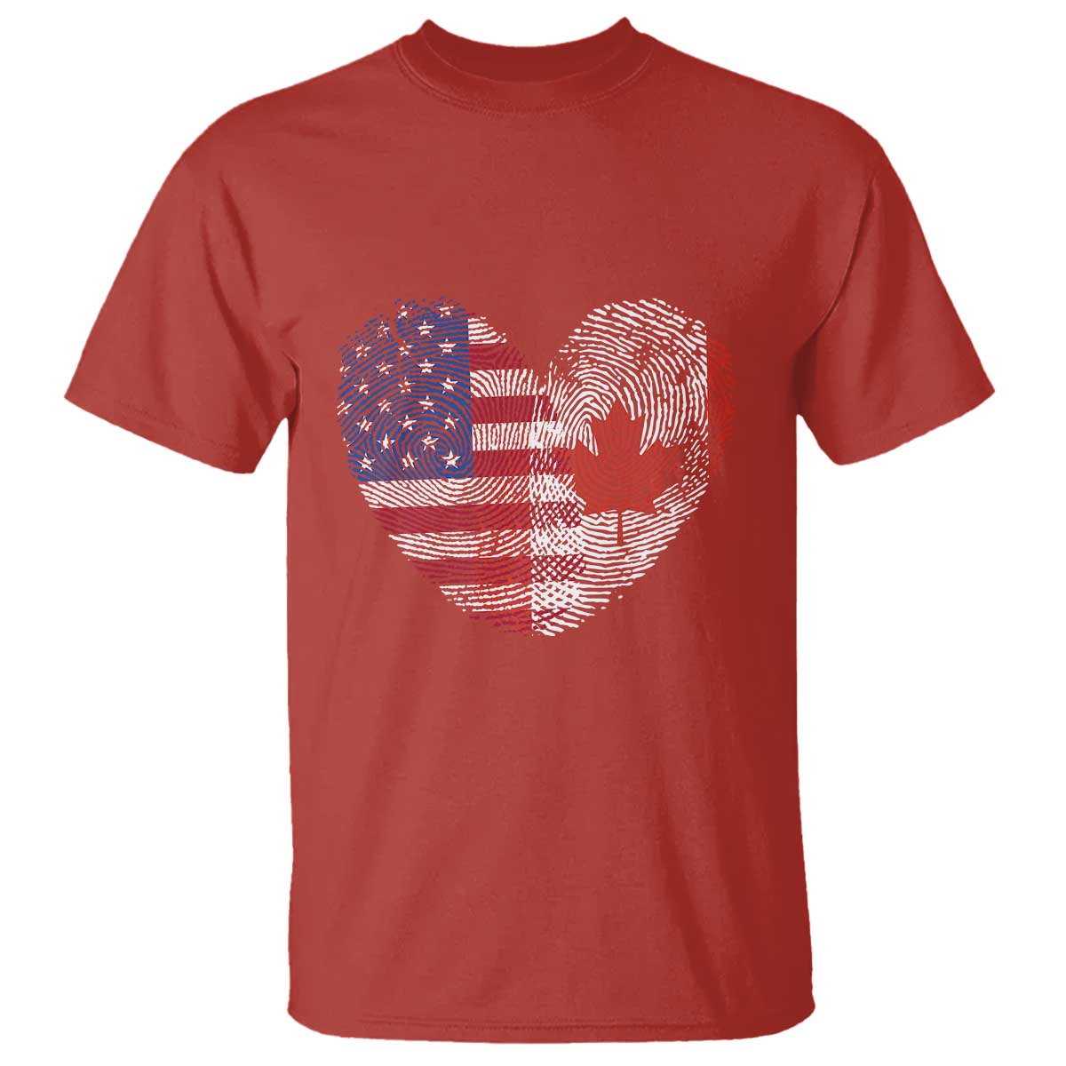 Half Canadian Half American USA Flag Canada America T Shirt