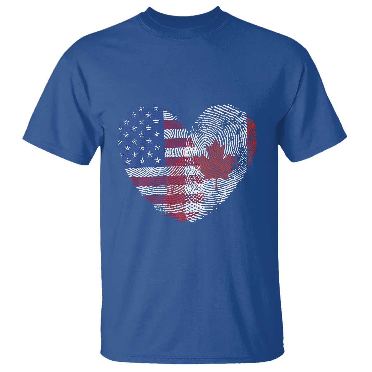 Half Canadian Half American USA Flag Canada America T Shirt