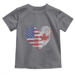Half Canadian Half American USA Flag Canada America Toddler T Shirt