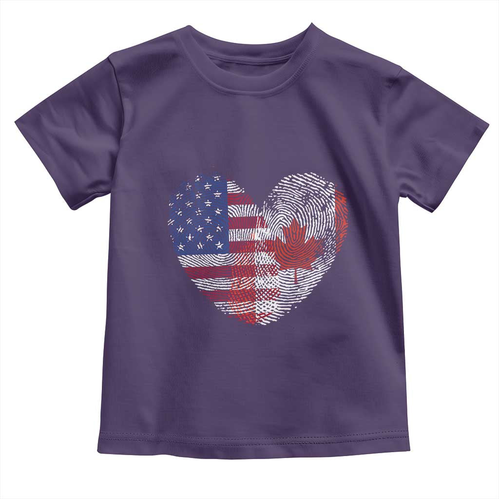 Half Canadian Half American USA Flag Canada America Toddler T Shirt