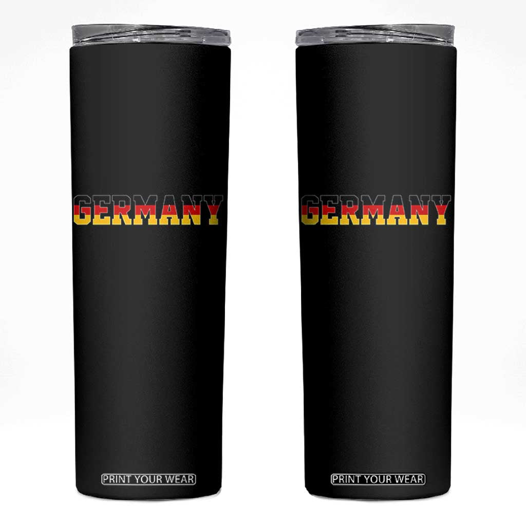 Germany Deutschland German Flag Skinny Tumbler TS14 Black Print Your Wear