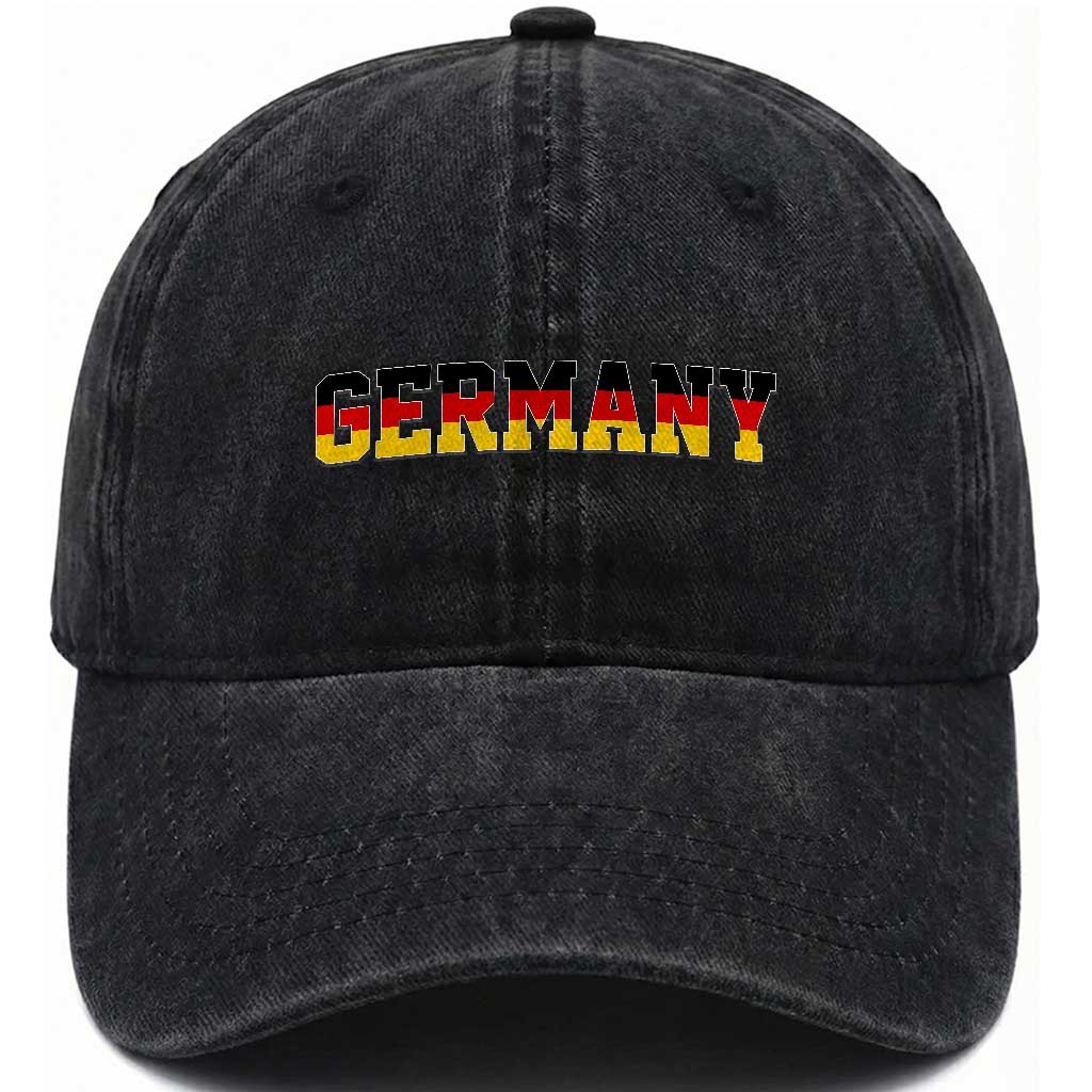 Germany Deutschland German Flag Washed Cotton Baseball Cap