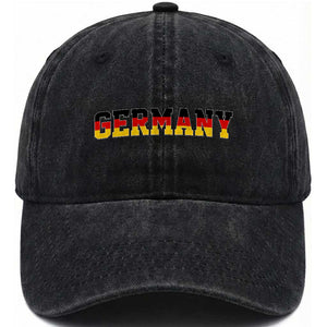 Germany Deutschland German Flag Washed Cotton Baseball Cap