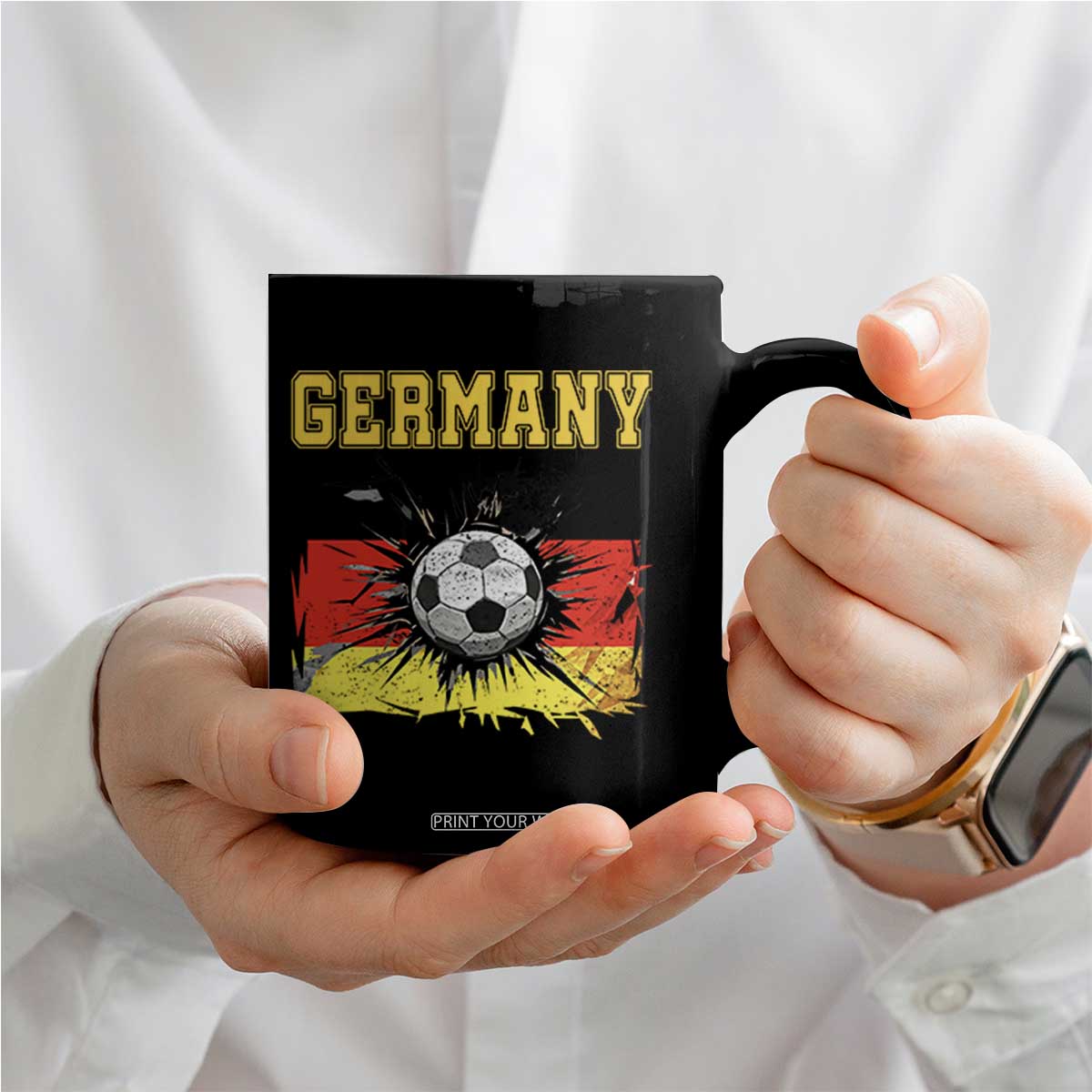 Germany Soccer Fan Coffee Mug German Football Game Day Supporter