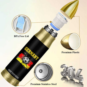 Germany Soccer Fan Bullet Tumbler German Football Game Day Supporter