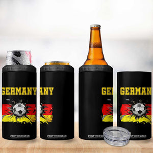 Germany Soccer Fan 4 in 1 Can Cooler Tumbler German Football Game Day Supporter